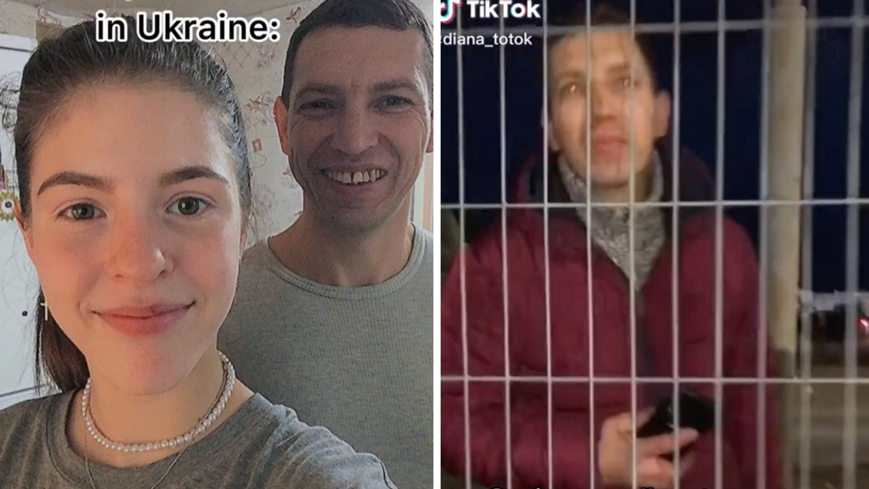 Tiktoker Diana Totok with her father