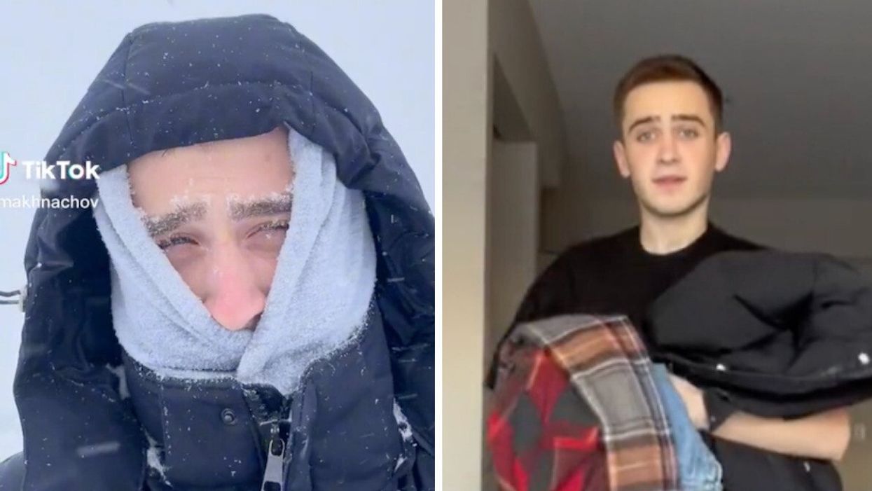 TikToker @makhnachov dealing with winter.