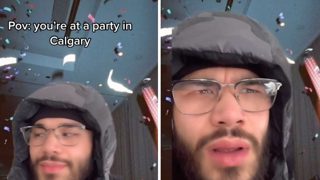 TikToker ThatB0yytj sharing a video about Calgary.