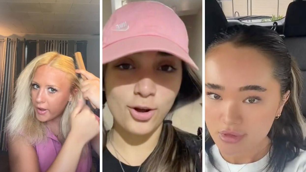 TikTokers trying out different hairstyles for tips.
