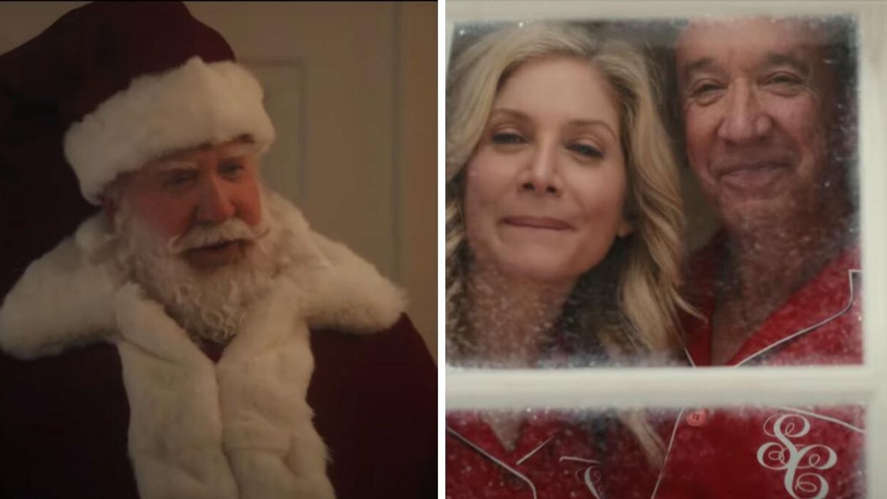 Tim Allen et Elizabeth Mitchell dans le film The Santa Clause.