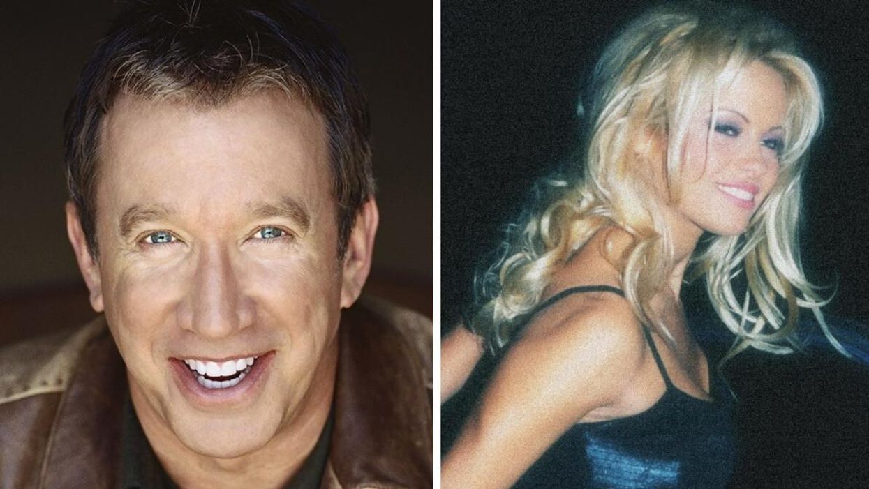 Tim Allen. Right: Pamela Anderson.