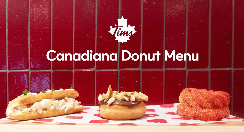 tim hortons atlantic lobster eclair, poutine donut and ketchup chip cruller