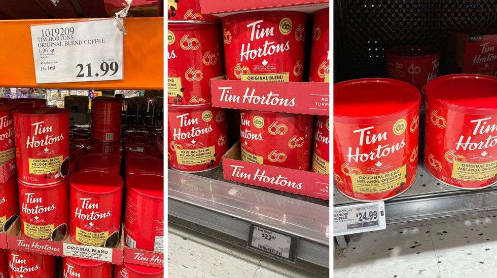 tim hortons coffee at costco, walmart and metro