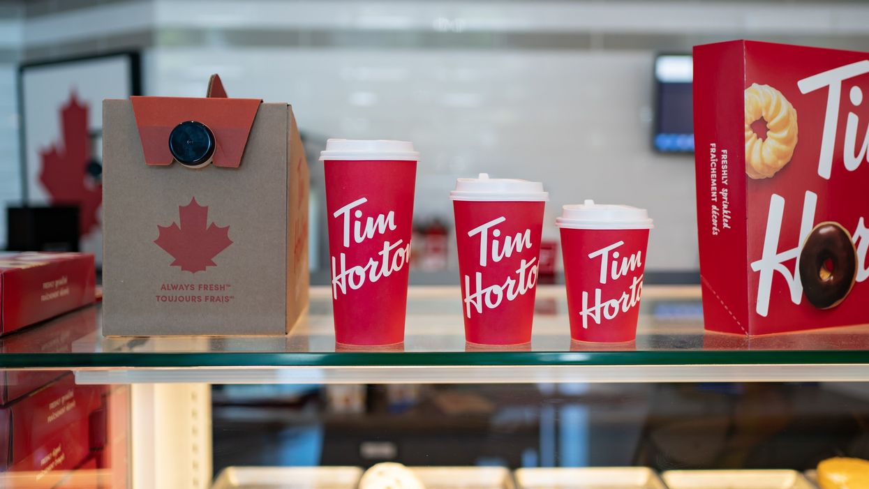 Tim Hortons cups.