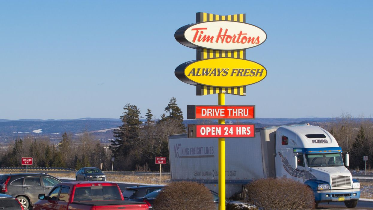 Tim Hortons drive-thru location.