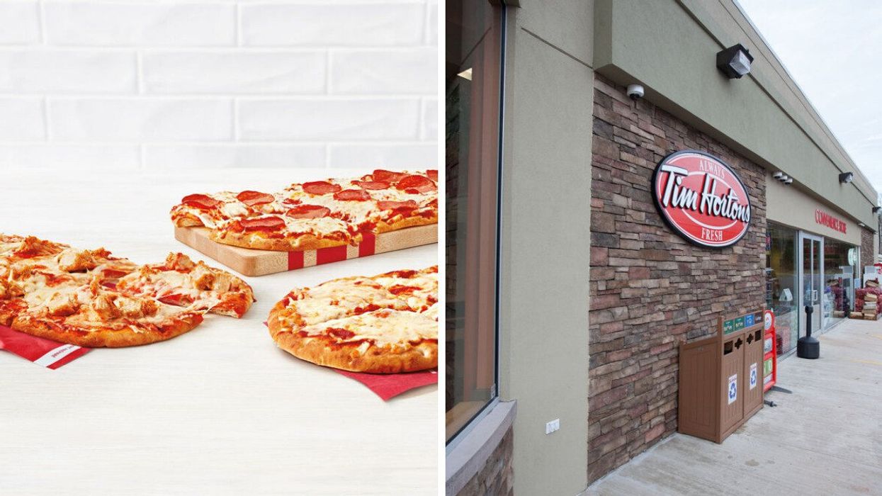 Tim Hortons flatbread pizzas. Right: Tim Hortons will be trialling flatbread pizzas in Calgary.