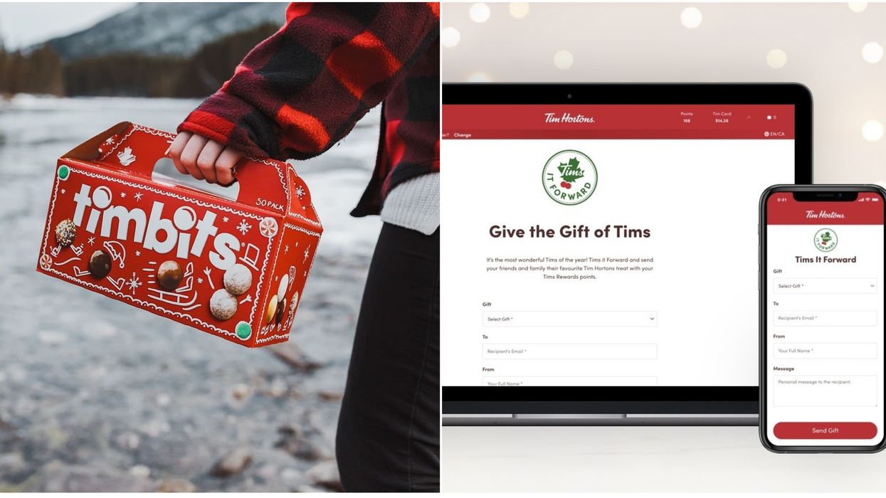 Tim Hortons Gift Feature Lets You Send People Free Coffee & Baked Goods To People
