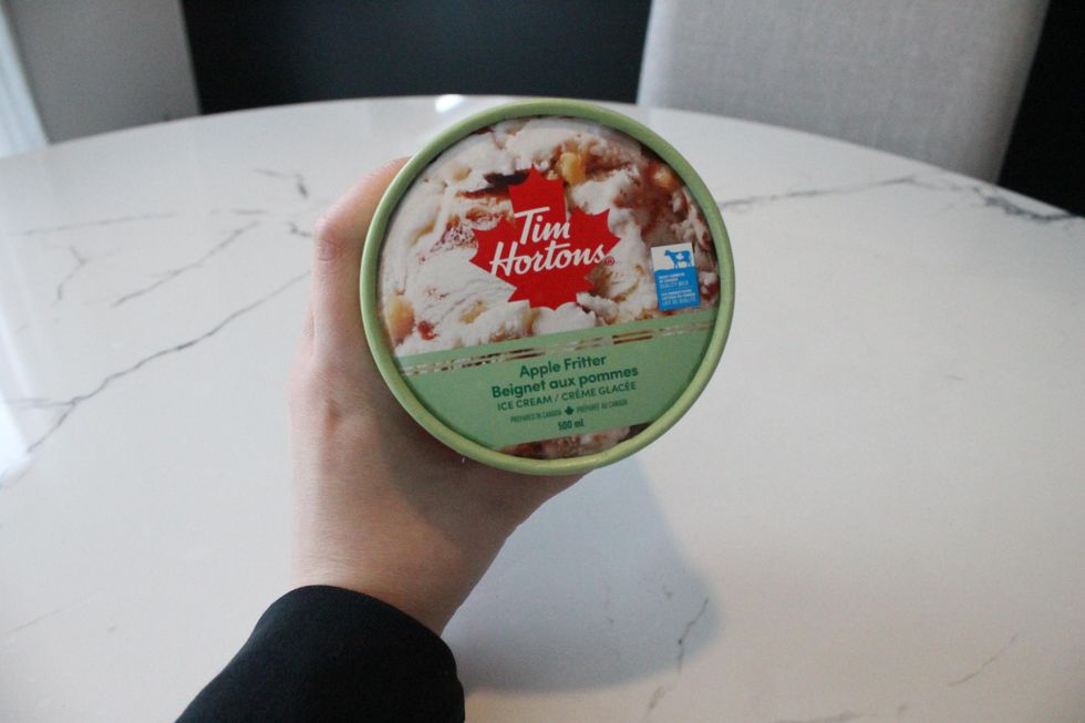 Tim Hortons ice cream Apple Fritter flavour.