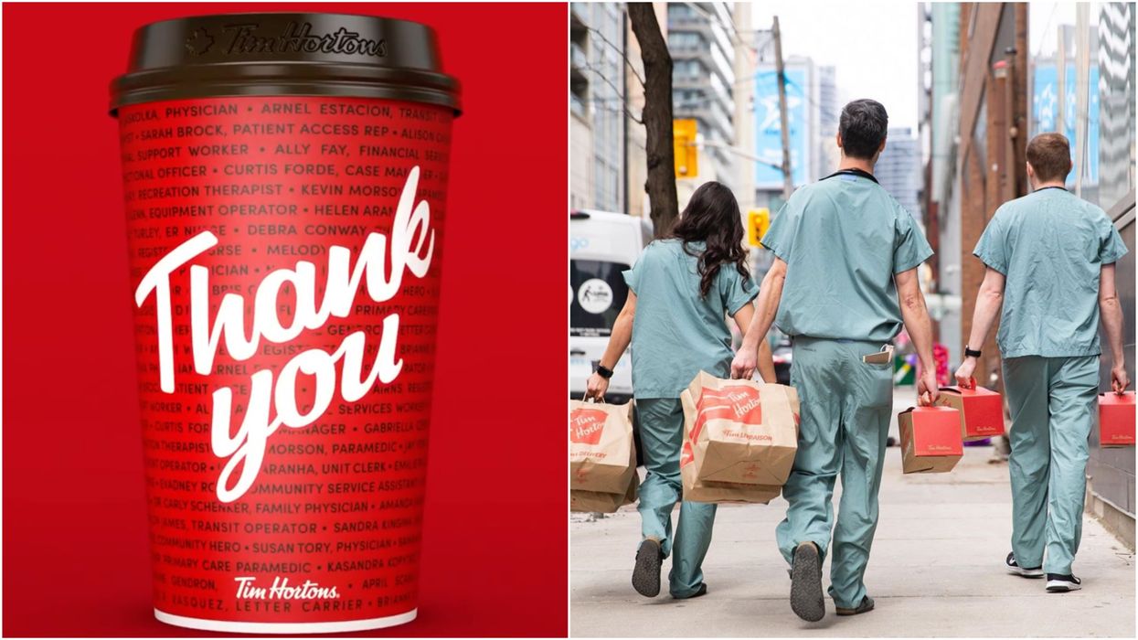 Tim Hortons Is Launching 'Hero Cups' & They Feature Essential Workers' Names