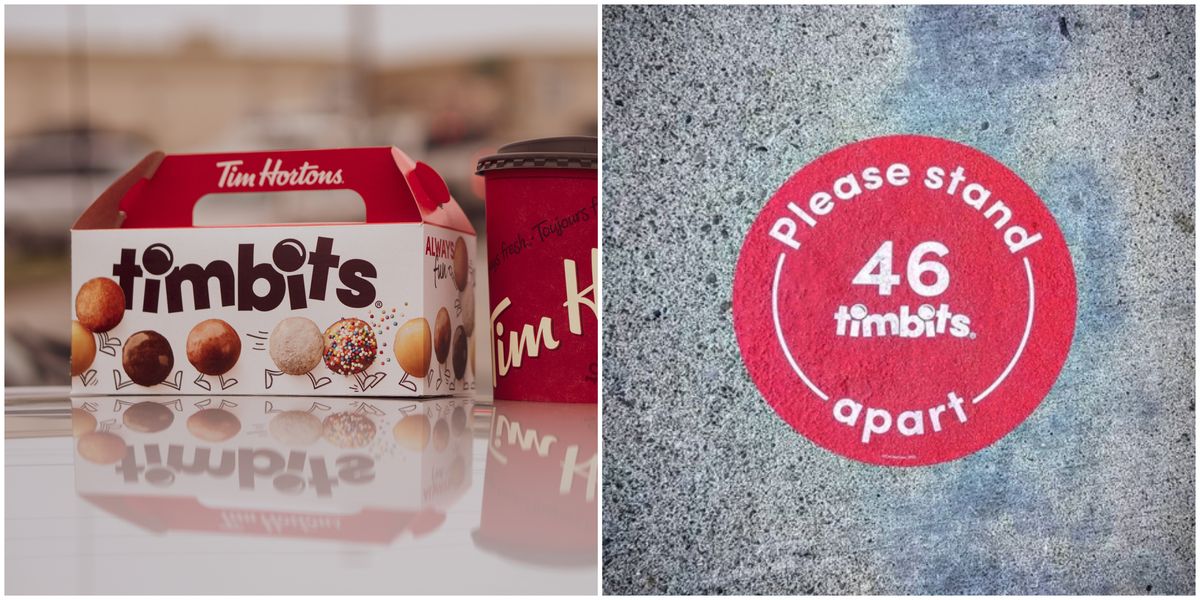 Timbits Box Label Tim Hortons Timbits Are A Way To Measure Physical Distance & Someone ...