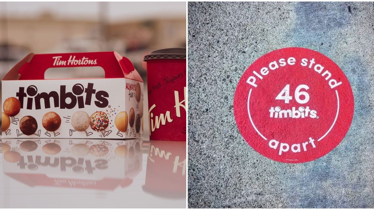 Tim Hortons Timbits Are A Way To Measure Physical Distance & Someone Tested It On TikTok
