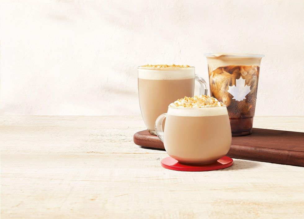 Tim Hortons Vanilla Coconut Latte, Vanilla Coconut Cappuccino and Vanilla Coconut Cold Brew.