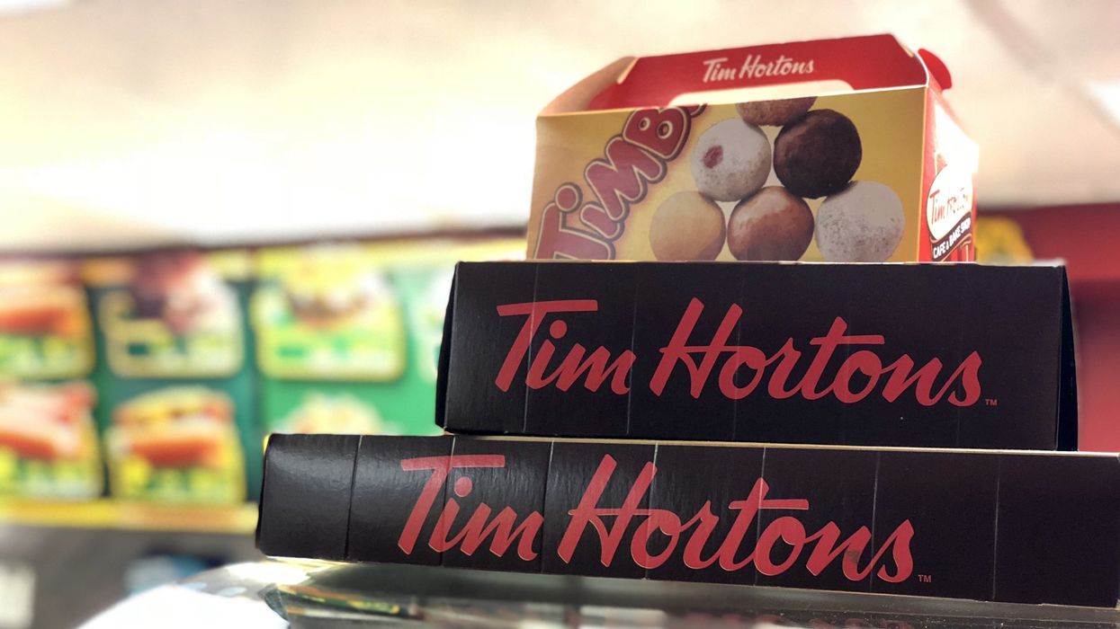 Timbits and Him Hortons donuts.