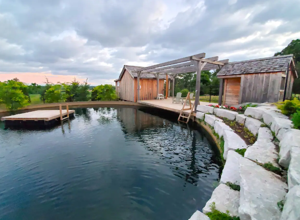 Tiny House With Pond.