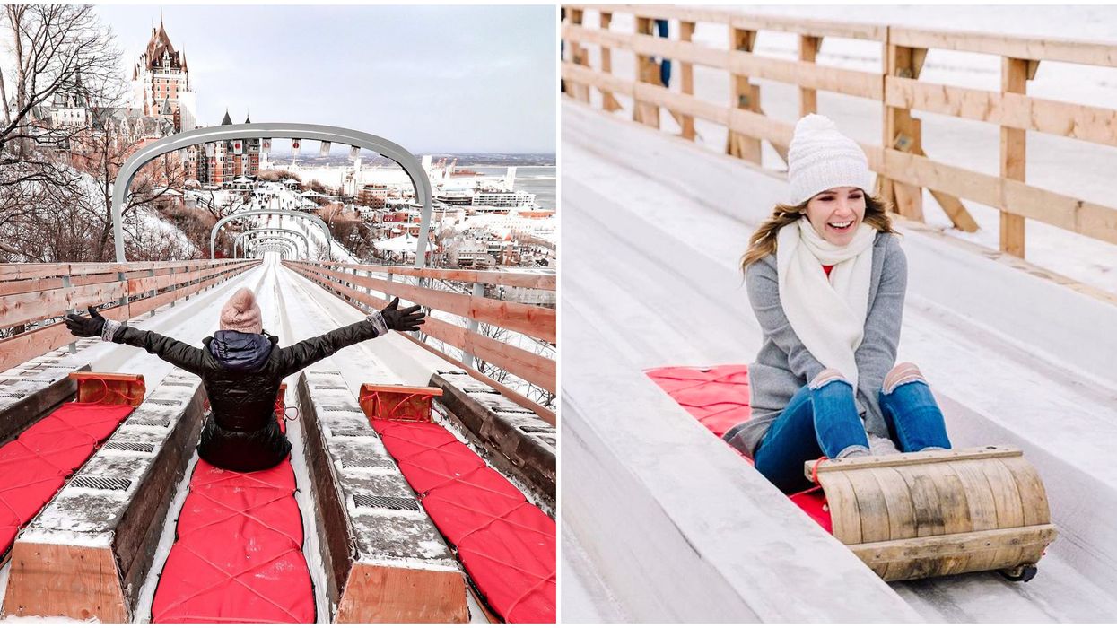 Toboggan Slide In Quebec City Will Take You Flying Down A Icy Hill At 70-km/h