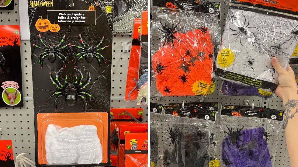 Toiles d'araign\u00e9e au Dollarama.