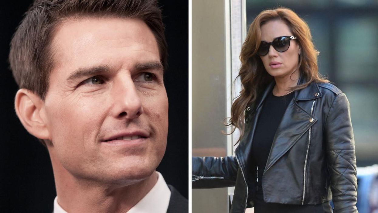 Tom Cruise. Right: Leam Remini.