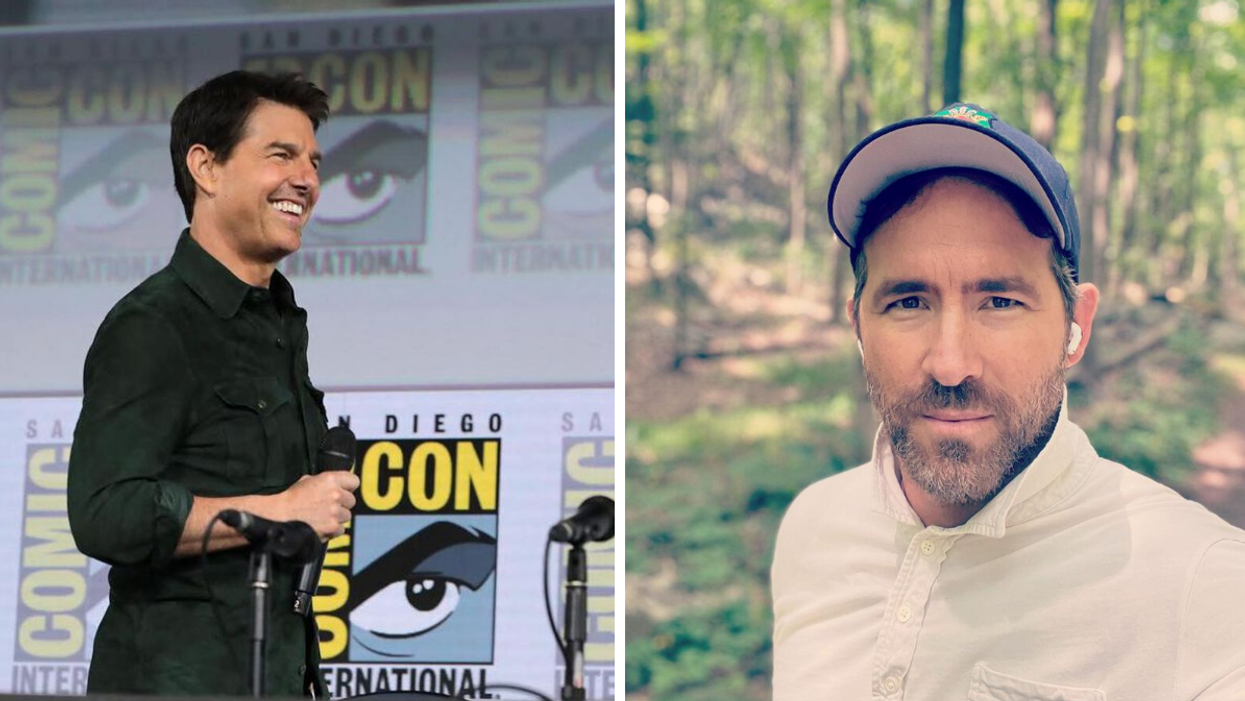 Tom Cruise. Right: Ryan Reynolds.