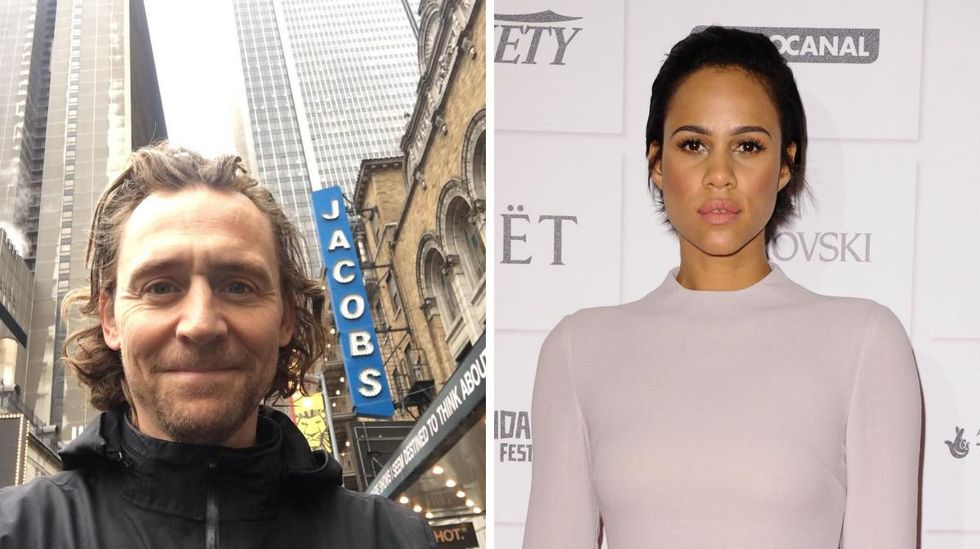 Tom Hiddleston. Right: Zawe Ashton.