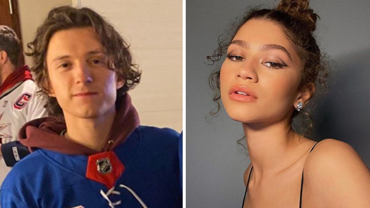Tom Holland & Zendaya Wore The Most Adorable Hockey Jerseys To A New York Rangers Game