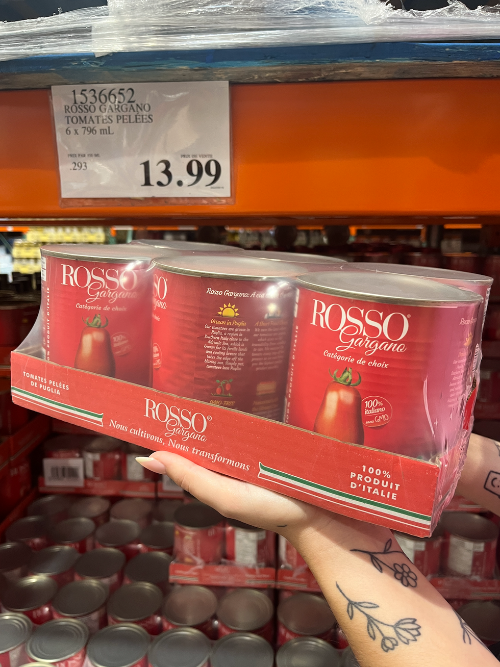 Tomates en conserve du Costco.