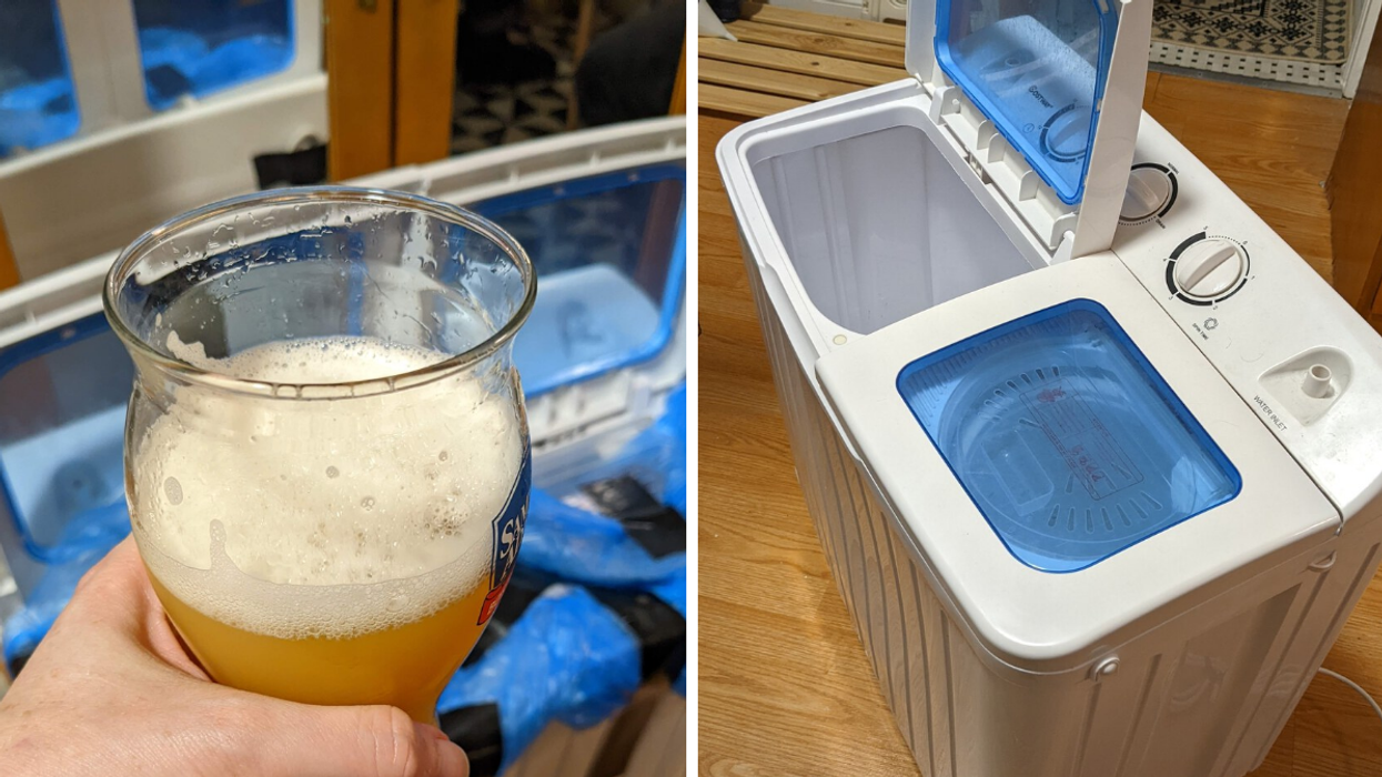 Toronto Bar Let People Fill Up Random Things With Beer & A Group Brought A Washing Machine