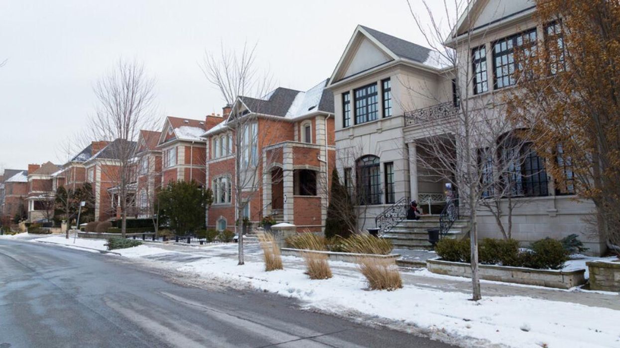 Toronto houses in winter