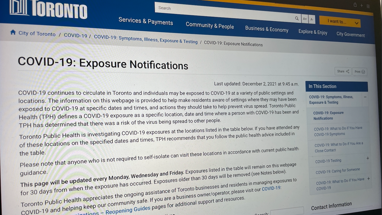 Toronto Just Launched A New Site That'll Let You Know About Potential COVID-19 Exposures