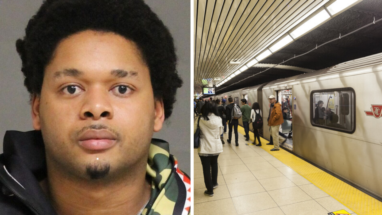 Toronto man arrested for TTC assaults. Right: TTC subway station.