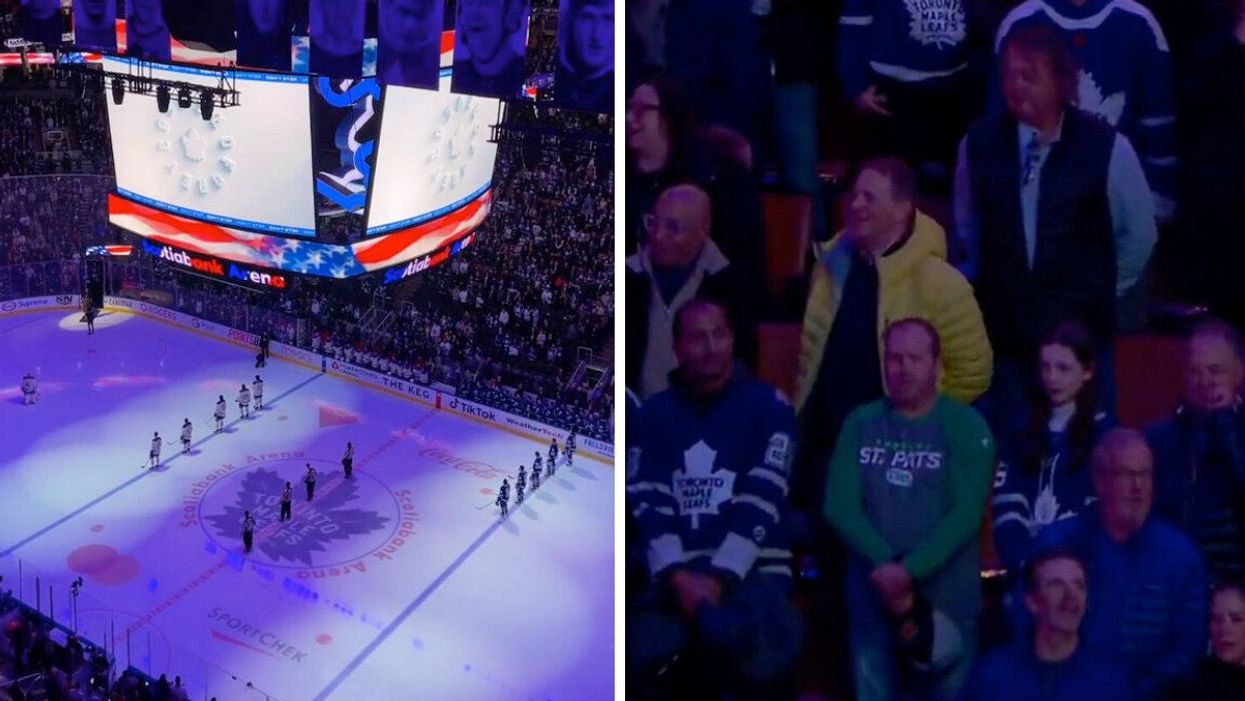 Toronto Maple Leafs Fans Finish Singing Us Anthem Maple Leafs Fans Sang The American Anthem After A Mic Issue & It's