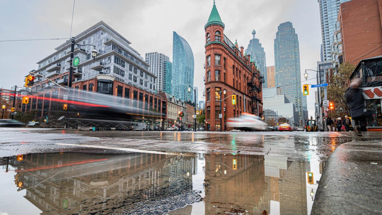 Toronto on a rainy and gloomy day.