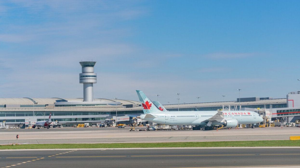 Toronto Pearson International Airport and Air Canada plane.