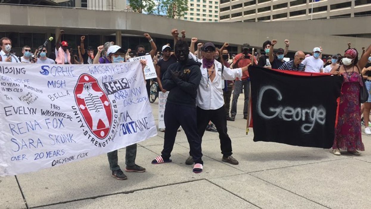 Toronto Protest At Nathan Phillips Square Was Crashed By Someone In Blackface