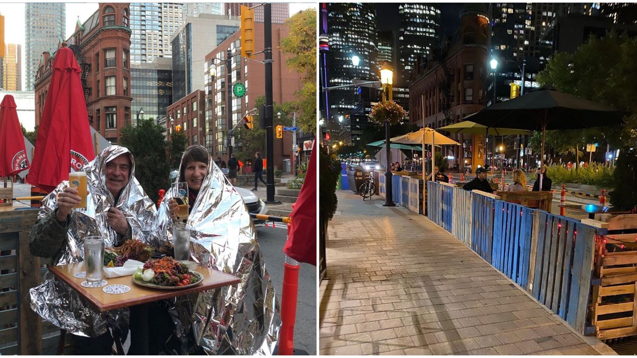 Toronto Pub's Space Blankets Are Keeping Customers Warm On The Patio