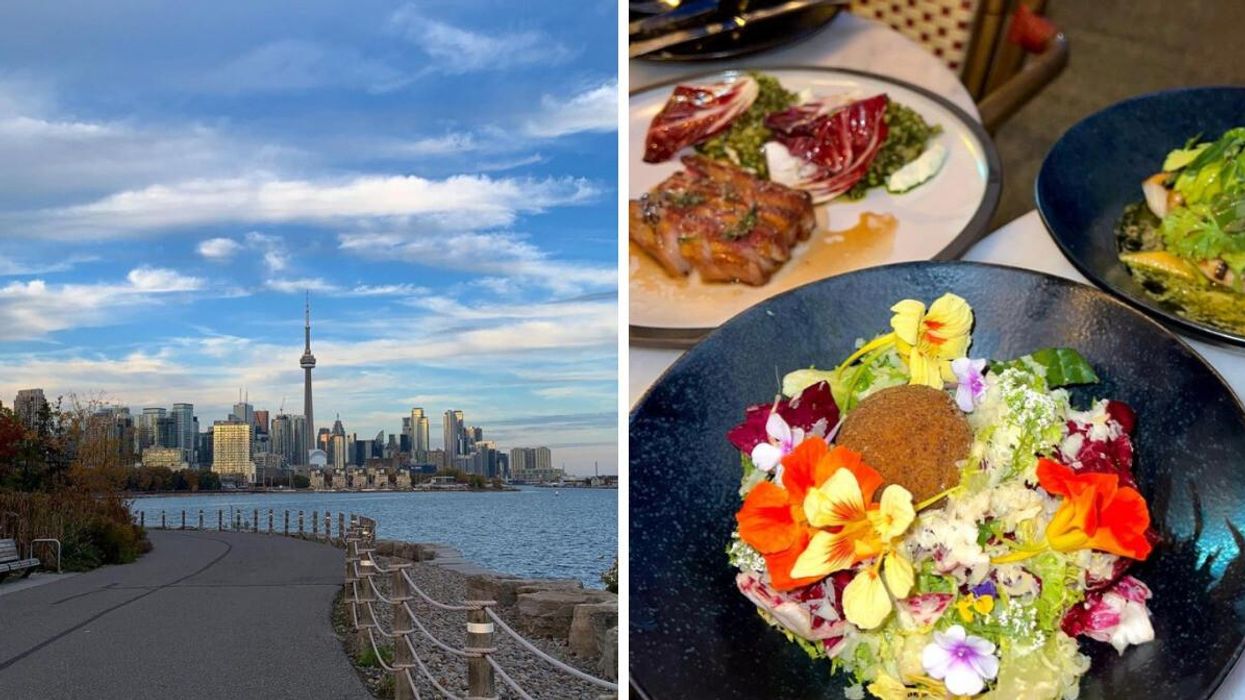 Toronto. Right: A Vancouver restaurant dish.