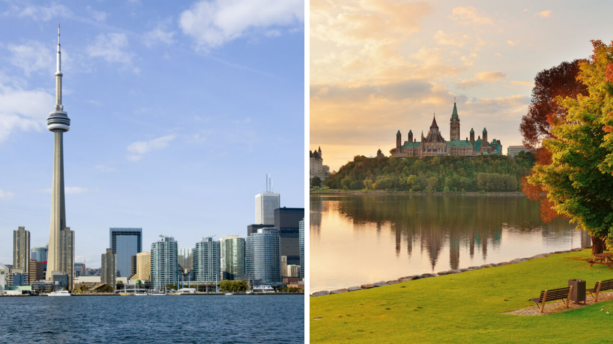 Toronto. Right: Ottawa.