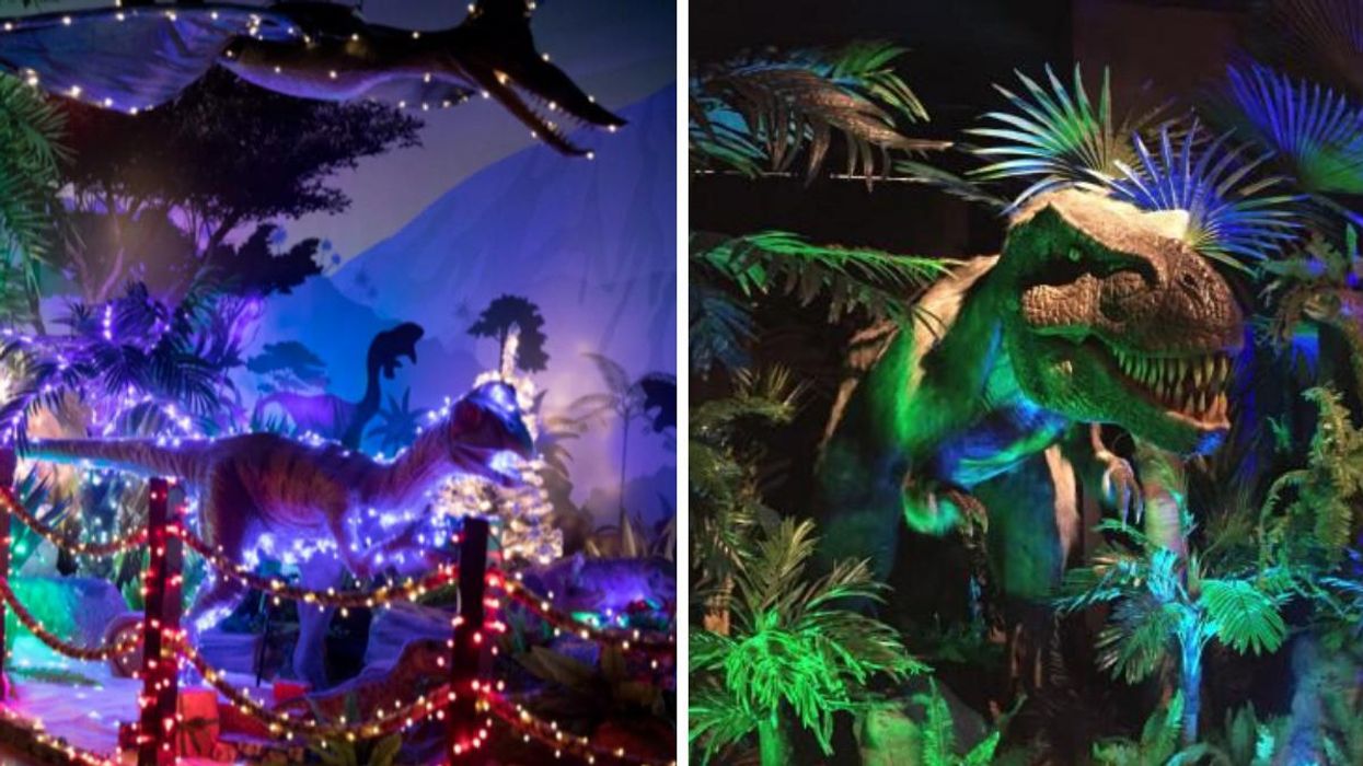Toronto's Christmas Fair Has Life-Sized Dinos & It's Like A Holiday Trip To Jurassic Park