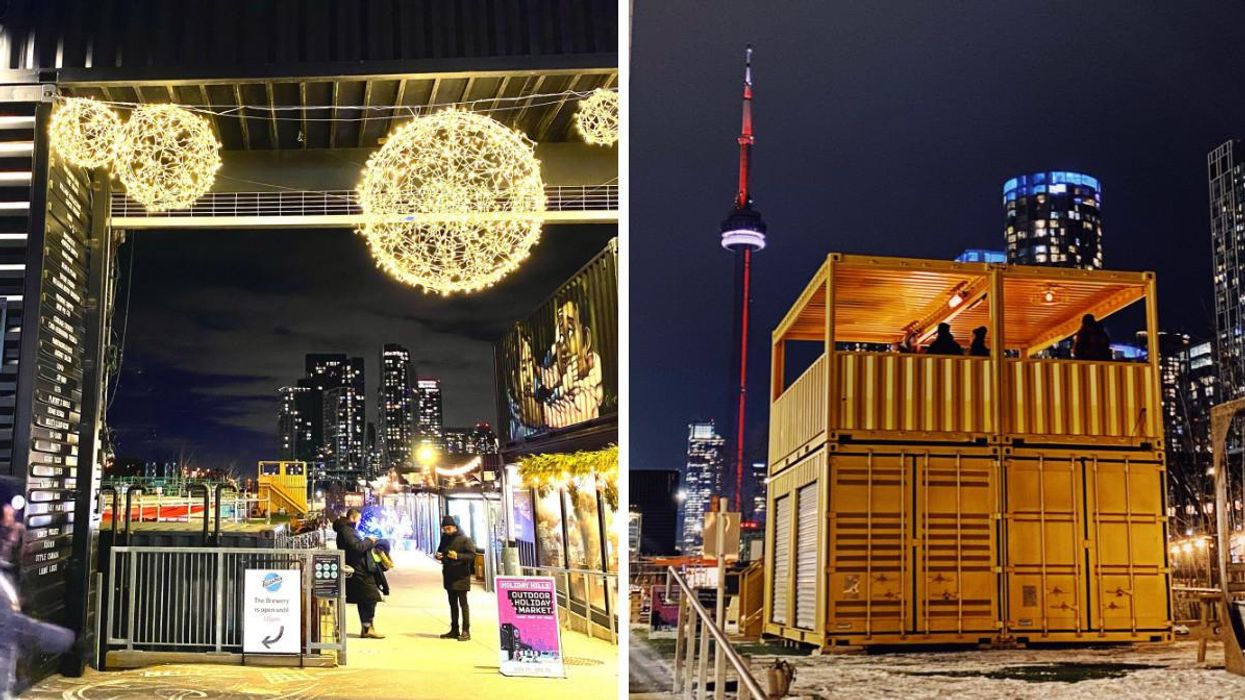 Toronto's New Bar Is In A Double Decker Shipping Container & It Has Epic CN Tower Views