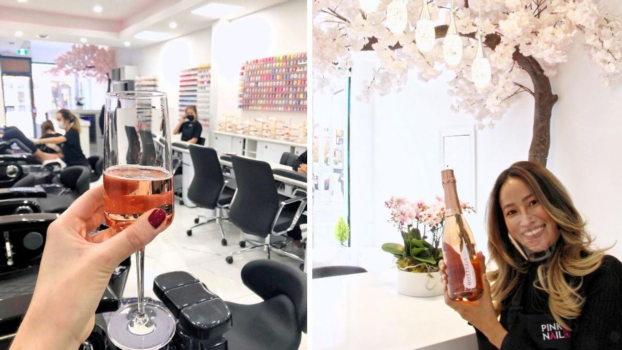 Toronto's New Boozy Salon Lets You Sip Bubbly While You Get Your Nails Done (PHOTOS)