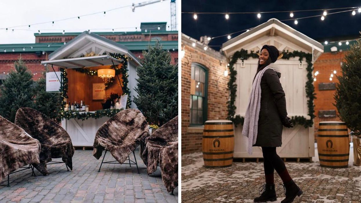 Toronto's New Winter Patio Is Like A Trip To The Alps & You Can Sip Mulled Wine By A Fire