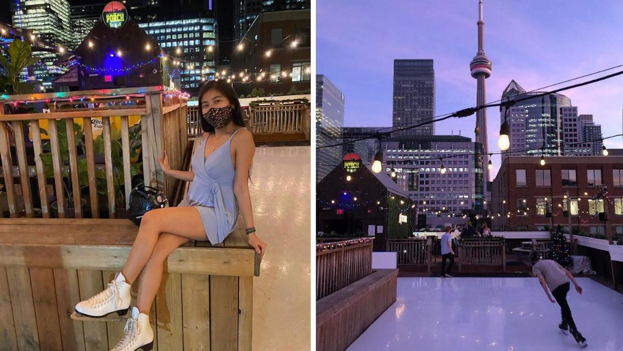 Toronto's Sky-High Skating Rink Comes With CN Tower Views & Boozy Hot Chocolate