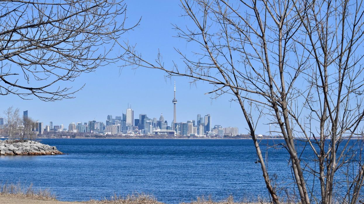 Toronto's skyline on a cold day.