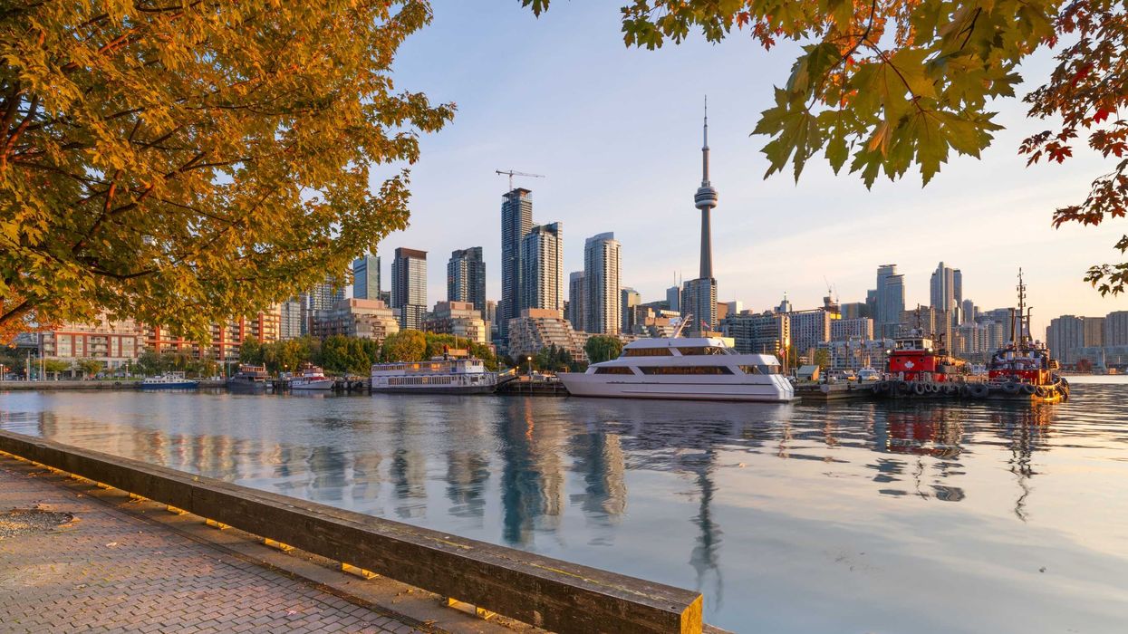 Toronto skyline in the fall.