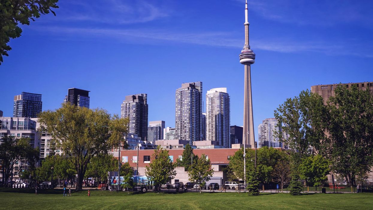 Toronto skyline.