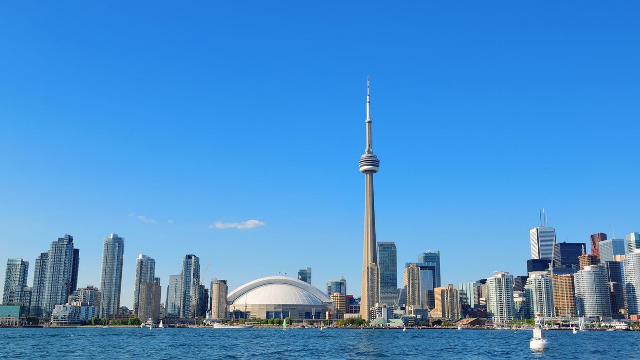 Toronto skyline.