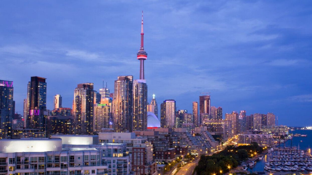 Toronto skyline.