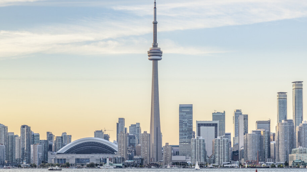 Toronto skyline.