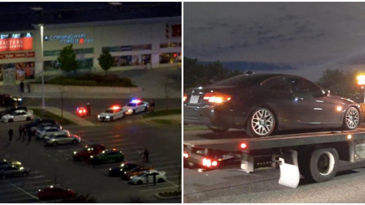 Toronto Stunt Drivers Took Over An Intersection & Damaged A Police Car