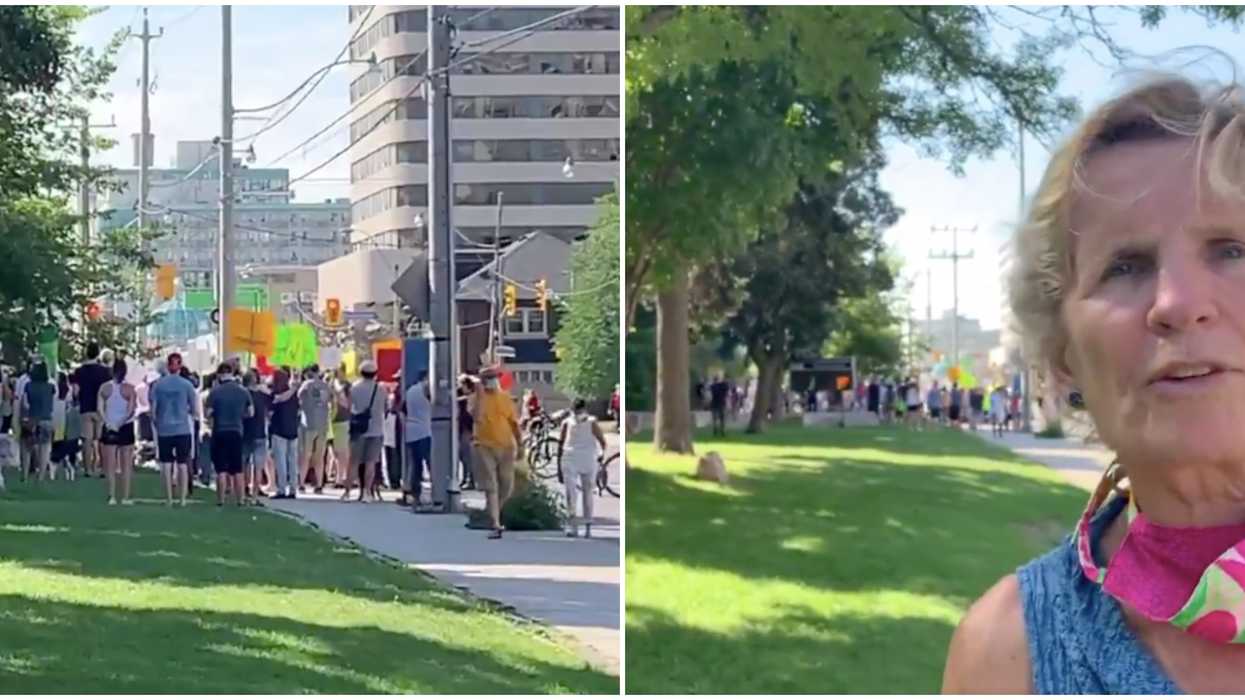 Toronto Temporary Shelter Protests Are Taking Over Midtown & Kathleen Wynne Is There